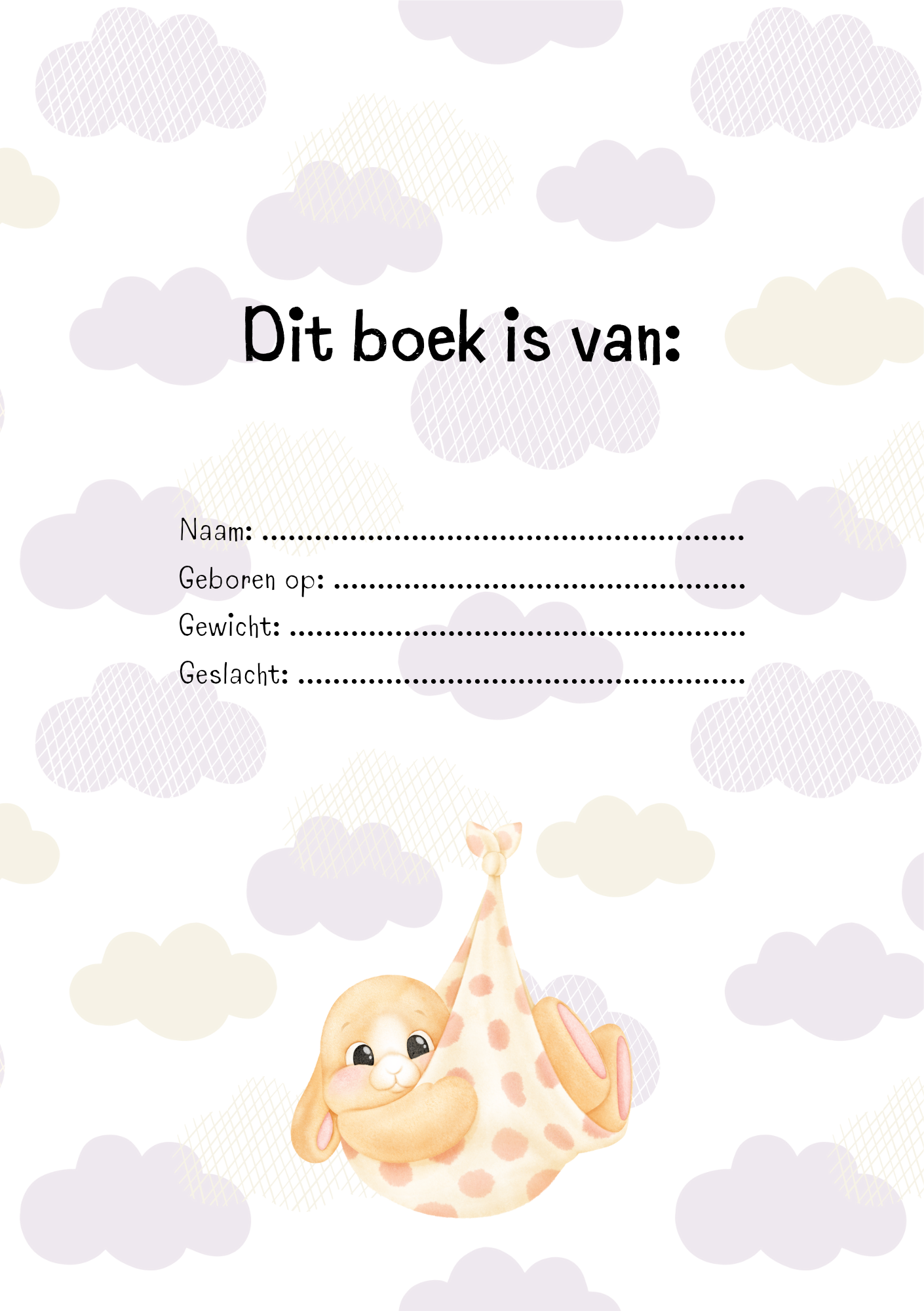 Baby dagboek - baby eerste jaar invulboek - baby boek